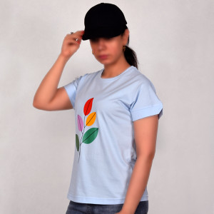 تیشرت کیمونو زنانه طرح برگ